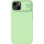 Nillkin CamShield Silky Silicone Case iPhone 14 case cover with camera cover green - (Nillkin CamShield Silky silicone case iPhone 14 6.1 2022 Mint Green)