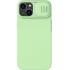 Nillkin CamShield Silky Silicone Case iPhone 14 Plus case with camera cover green - (Nillkin CamShield Silky silicone case iPhone 14 Plus 6.7 2022 Mint Green)