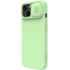 Nillkin CamShield Silky Silicone Case iPhone 14 Plus case with camera cover green - (Nillkin CamShield Silky silicone case iPhone 14 Plus 6.7 2022 Mint Green)