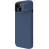 Nillkin CamShield Silky Silicone Case iPhone 14 Plus Case with Camera Protector Blue - (Nillkin CamShield Silky silicone case iPhone 14 Plus 6.7 2022 Midnight Blue)