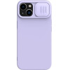 Nillkin CamShield Silky Silicone Case iPhone 14 Plus Case with Camera Protector Purple - (Nillkin CamShield Silky silicone case iPhone 14 Plus 6.7 2022 Misty Purple)