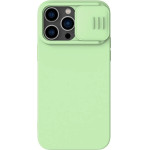 Nillkin CamShield Silky Silicone Case iPhone 14 Pro case with camera cover green - (Nillkin CamShield Silky silicone case iPhone 14 Pro 6.1 2022 Mint Green)
