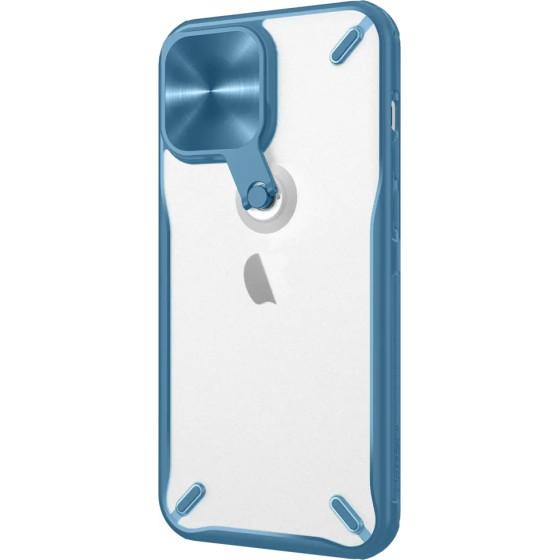 Nillkin Cyclops Case durable case with camera cover and foldable stand for iPhone 13 Pro Max blue - (Nillkin Cyclops Case Apple iPhone13 Pro Max Blue)