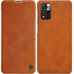 Nillkin Qin Case Case for Xiaomi Redmi Note 11 Pro+ (China) / Redmi Note 11 Pro (China) / Mi11i HyperCharge Camera Protector Holster Cover Flip Case Brown - (Nillkin Qin Case Xiaomi Redmi Note 11 Pro+ / Redmi Note 11 Pro Brown)
