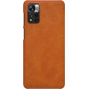 Nillkin Qin Case Case for Xiaomi Redmi Note 11 Pro+ (China) / Redmi Note 11 Pro (China) / Mi11i HyperCharge Camera Protector Holster Cover Flip Case Brown - (Nillkin Qin Case Xiaomi Redmi Note 11 Pro+ / Redmi Note 11 Pro Brown)