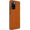 Nillkin Qin Case Case for Xiaomi Redmi Note 11 Pro+ (China) / Redmi Note 11 Pro (China) / Mi11i HyperCharge Camera Protector Holster Cover Flip Case Brown - (Nillkin Qin Case Xiaomi Redmi Note 11 Pro+ / Redmi Note 11 Pro Brown)