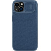 Nillkin Qin Cloth Pro Case Case for iPhone 14 Plus Camera Cover Holster Cover Flip Case Blue - (Nillkin Qin Pro Leather Case-cloth iPhone 14 Plus 6.7 2022 Elite Blue)