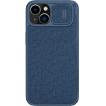 Nillkin Qin Cloth Pro Case Case for iPhone 14 Plus Camera Cover Holster Cover Flip Case Blue - (Nillkin Qin Pro Leather Case-cloth iPhone 14 Plus 6.7 2022 Elite Blue)