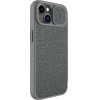 Nillkin Qin Cloth Pro Case Case for iPhone 14 Plus Camera Cover Holster Cover Flip Case Gray - (Nillkin Qin Pro Leather Case-cloth iPhone 14 Plus 6.7 2022 Classical Grey)