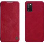 Nillkin Qin leather holster case for Samsung Galaxy A03s red - (Nillkin Qin Leather Case Samsung Galaxy A03S Red)