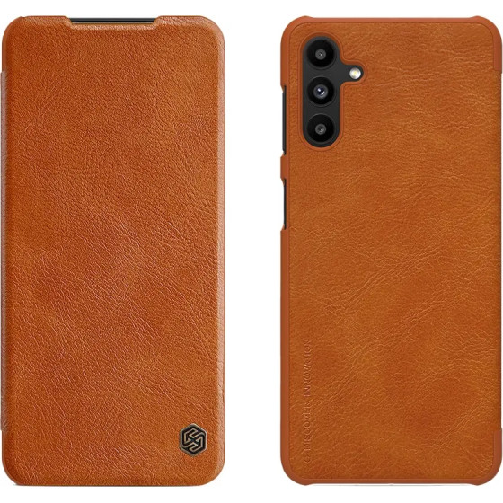 Nillkin Qin leather holster case for Samsung Galaxy A13 5G brown - (Nillkin Qin Leather Case Samsung Galaxy A13 5G Brown)