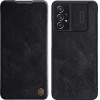Nillkin Qin leather holster case for Samsung Galaxy A73 black - (Nillkin Qin Leather Case Samsung Galaxy A73 5G Black)