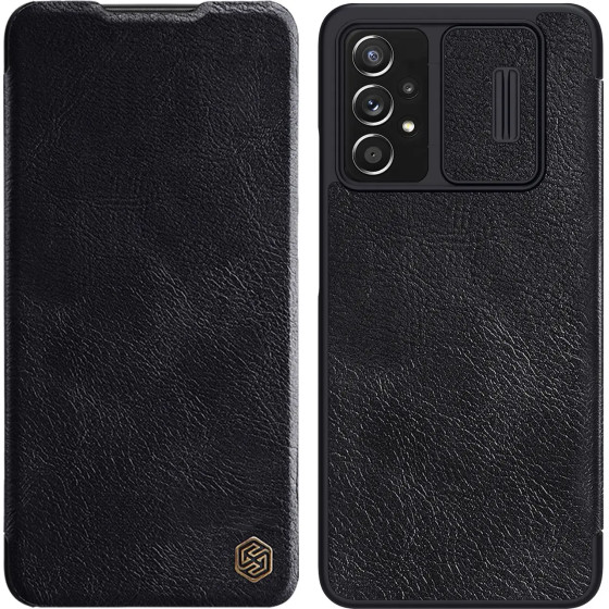 Nillkin Qin leather holster case for Samsung Galaxy A73 black - (Nillkin Qin Leather Case Samsung Galaxy A73 5G Black)