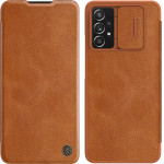 Nillkin Qin leather holster case for Samsung Galaxy A73 brown - (Nillkin Qin Leather Case Samsung Galaxy A73 5G Brown)