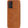 Nillkin Qin leather holster case for Samsung Galaxy A73 brown - (Nillkin Qin Leather Case Samsung Galaxy A73 5G Brown)
