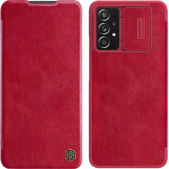 Nillkin Qin leather holster case for Samsung Galaxy A73 red - (Nillkin Qin Leather Case Samsung Galaxy A73 5G Red)