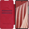 Nillkin Qin leather holster case for Samsung Galaxy A73 red - (Nillkin Qin Leather Case Samsung Galaxy A73 5G Red)