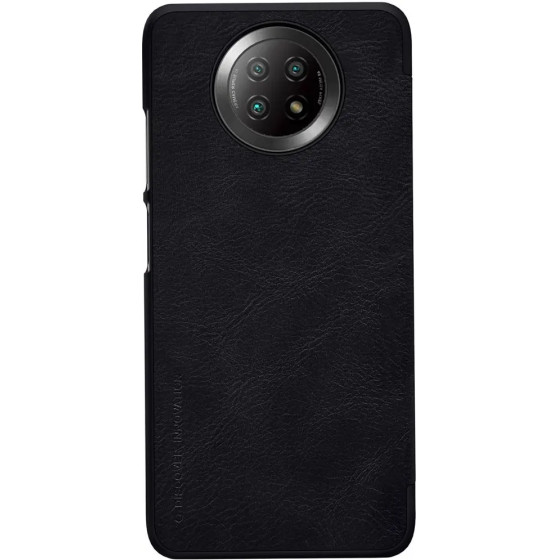 Nillkin Qin leather holster case for Xiaomi Redmi Note 9T 5G black - (Nillkin Qin Leather Case Xiaomi Redmi Note 9T Black)