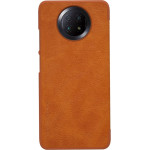 Nillkin Qin leather holster case for Xiaomi Redmi Note 9T 5G brown - (Nillkin Qin Leather Case Xiaomi Redmi Note 9T Brown)