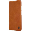 Nillkin Qin leather holster case for Xiaomi Redmi Note 9T 5G brown - (Nillkin Qin Leather Case Xiaomi Redmi Note 9T Brown)