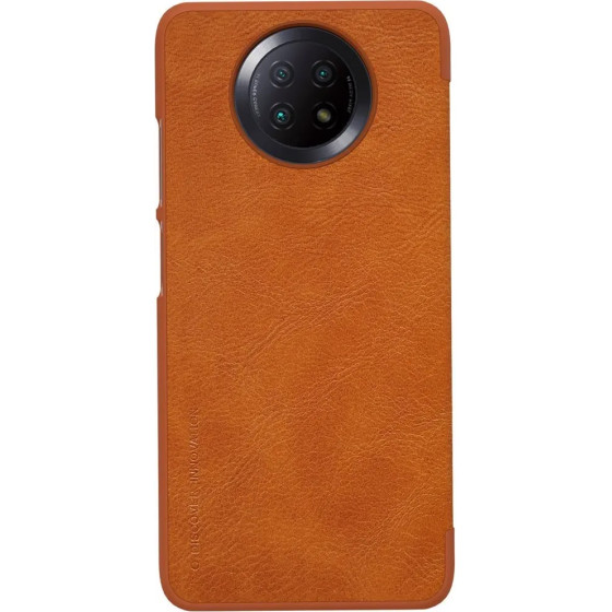 Nillkin Qin leather holster case for Xiaomi Redmi Note 9T 5G brown - (Nillkin Qin Leather Case Xiaomi Redmi Note 9T Brown)