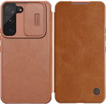Nillkin Qin Leather Pro Case Case for Samsung Galaxy S22+ (S22 Plus) Camera Protector Holster Cover Flip Case Brown - (Nillkin Qin Leather Pro Case Samsung Galaxy S22+ Brown)