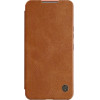 Nillkin Qin Leather Pro Case Case for Samsung Galaxy S22+ (S22 Plus) Camera Protector Holster Cover Flip Case Brown - (Nillkin Qin Leather Pro Case Samsung Galaxy S22+ Brown)
