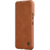 Nillkin Qin Leather Pro Case Case for Samsung Galaxy S22+ (S22 Plus) Camera Protector Holster Cover Flip Case Brown - (Nillkin Qin Leather Pro Case Samsung Galaxy S22+ Brown)