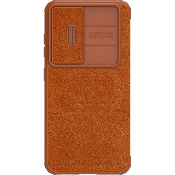 Nillkin Qin Leather Pro Case Case for Samsung Galaxy S23+ Cover with Flip Camera Protector Brown - (Nillkin Qin Pro leather case Samsung Galaxy S23+ Brown)