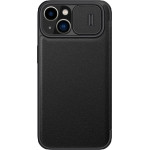Nillkin Qin Leather Pro Case iPhone 14 Plus Camera Cover Holster Cover Flip Case Black - (Nillkin Qin Pro Leather Case-plain leather iPhone 14 Plus 6.7 2022 Classic Black)