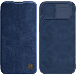 Nillkin Qin Leather Pro Case iPhone 14 Plus Camera Cover Holster Cover Flip Case Blue - (Nillkin Qin Pro Leather Case iPhone 14 Plus 6.7 2022 Blue)