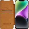 Nillkin Qin Leather Pro Case iPhone 14 Plus Camera Cover Holster Cover Flip Case Brown - (Nillkin Qin Pro Leather Case iPhone 14 Plus 6.7 2022 Brown)