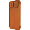 Nillkin Qin Leather Pro Case iPhone 14 Plus Camera Cover Holster Cover Flip Case Brown - (Nillkin Qin Pro Leather Case iPhone 14 Plus 6.7 2022 Brown)