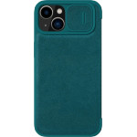 Nillkin Qin Leather Pro Case iPhone 14 Plus Camera Cover Holster Cover Flip Case Green - (Nillkin Qin Pro Leather Case-plain leather iPhone 14 Plus 6.7 2022 Exuberant Green)