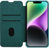 Nillkin Qin Leather Pro Case iPhone 14 Plus Camera Cover Holster Cover Flip Case Green - (Nillkin Qin Pro Leather Case-plain leather iPhone 14 Plus 6.7 2022 Exuberant Green)