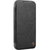 Nillkin Qin Prop Leather Case with Camera Cover and Stand for iPhone 16 Pro - Black - (Qin Prop leather case AP iPhone16 Pro Black)