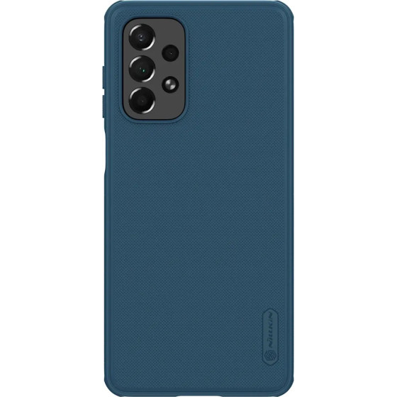 Nillkin Super Frosted Shield Pro durable case cover for Samsung Galaxy A73 blue - (Nillkin Super Frosted Shield Pro (PC+TPU)(without logo cutout) Samsung Galaxy A73 5G Blue)