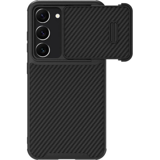 Nillkin Synthetic Fiber S Case for Samsung Galaxy S23, camera cover, black - (Nillkin Synthetic Fiber S Samsung Galaxy S23 Black)