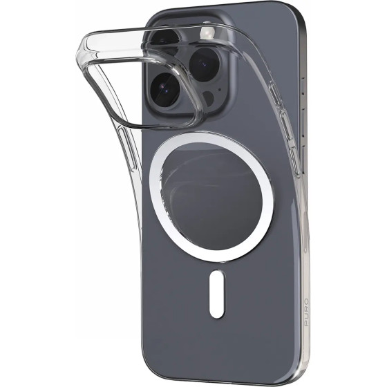 Puro 03 Mag MagSafe Silicone Case for iPhone 16 Pro Max - Transparent - (PUIPC16P6703MAGTR)