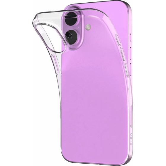 Puro 03 Nude Silicone Case for iPhone 16 Plus - Transparent - (PUIPC166703NUDETR)