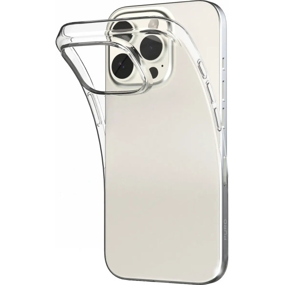 Puro 03 Nude Silicone Case for iPhone 16 Pro - Transparent - (PUIPC16P6103NUDETR)