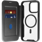 Puro Book Mag MagSafe Leather Case with Flap and Card Slot for iPhone 16 Pro Max - Black - (PUIPC16P67BKMAGBLK)
