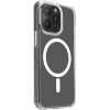 Puro Cover in PC+TPU+TPE with integrated magnets LITE MAG PRO for iPhone 15 Pro, white color - (PUIPC15P61LITEMPWHI)