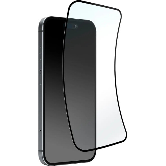 Puro Flexible Glass D3O Hybrid Glass with Black Frame for iPhone 16 / iPhone 15 / iPhone 15 Pro - (PUSDGFIPHONE1661D3O)