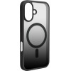 Puro Gradient MagSafe Silicone Case for iPhone 16 - Black - (PUIPC1661GRADBLK)