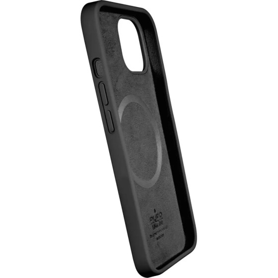 Puro Icon Mag MagSafe Silicone Case for iPhone 12 / 12 Pro - Black - (IPC1261ICONMAGBLK)