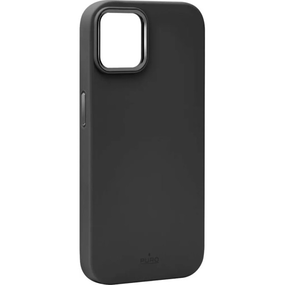 Puro Icon Mag Pro MagSafe Silicone Case for iPhone 15 - Black - (PUIPC1561ICONMPBLK)