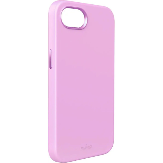 Puro Liquid Silicon Cover ''ICON MAG PRO'' with Magsafe, metal buttons and camera ring for iPhone 16E, pink - (PUIPCSE25ICONMPROSE)