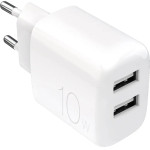 Puro PROLITE 10W 2x USB-A Wall Charger - White - (PUTC2USBA10WDYWHI)