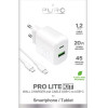 Puro PROLITE 20W USB-A / USB-C wall charger + USB-C - USB-C cable 1.2m - white - (PUTCUSBAC20WDYKCCWHI)